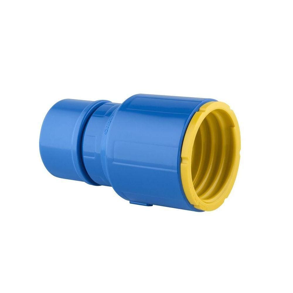 Conexão Cap Fêmea Engate Roscável 2&quot; Pol. Azul Pvc