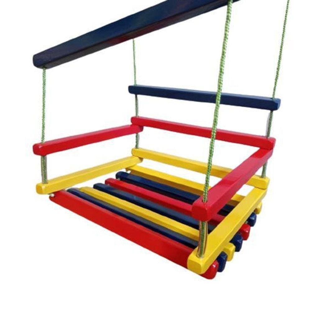 Balanço Madeira 40X35 Colorido