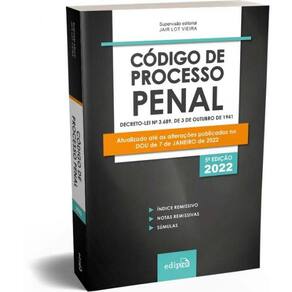 Código De Processo Penal 2022 - Mini - 05Ed/22