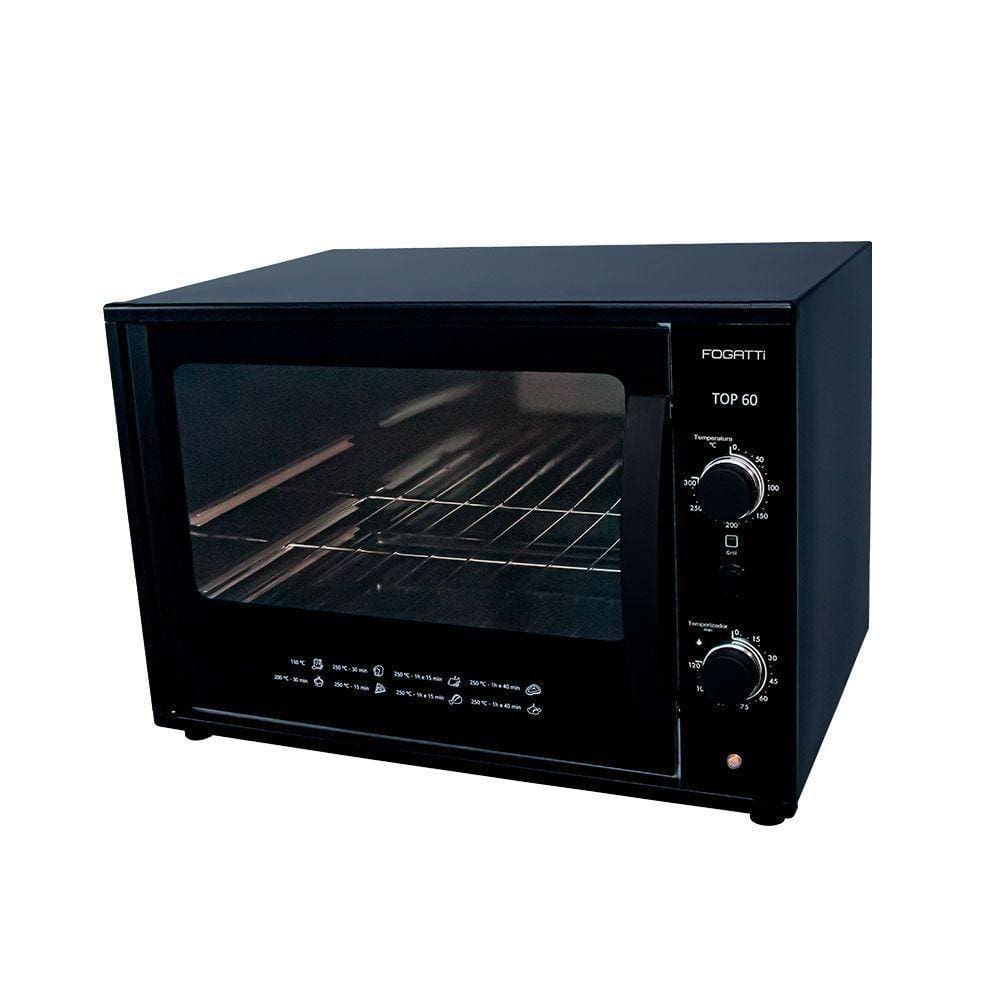 Forno Elétrico Bancada Top 60 Fogatti Preto 220v