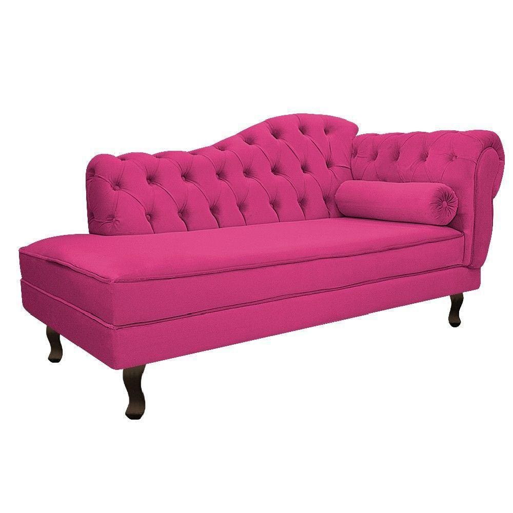 Recamier Diana 160cm Lado Esquerdo Suede Pink