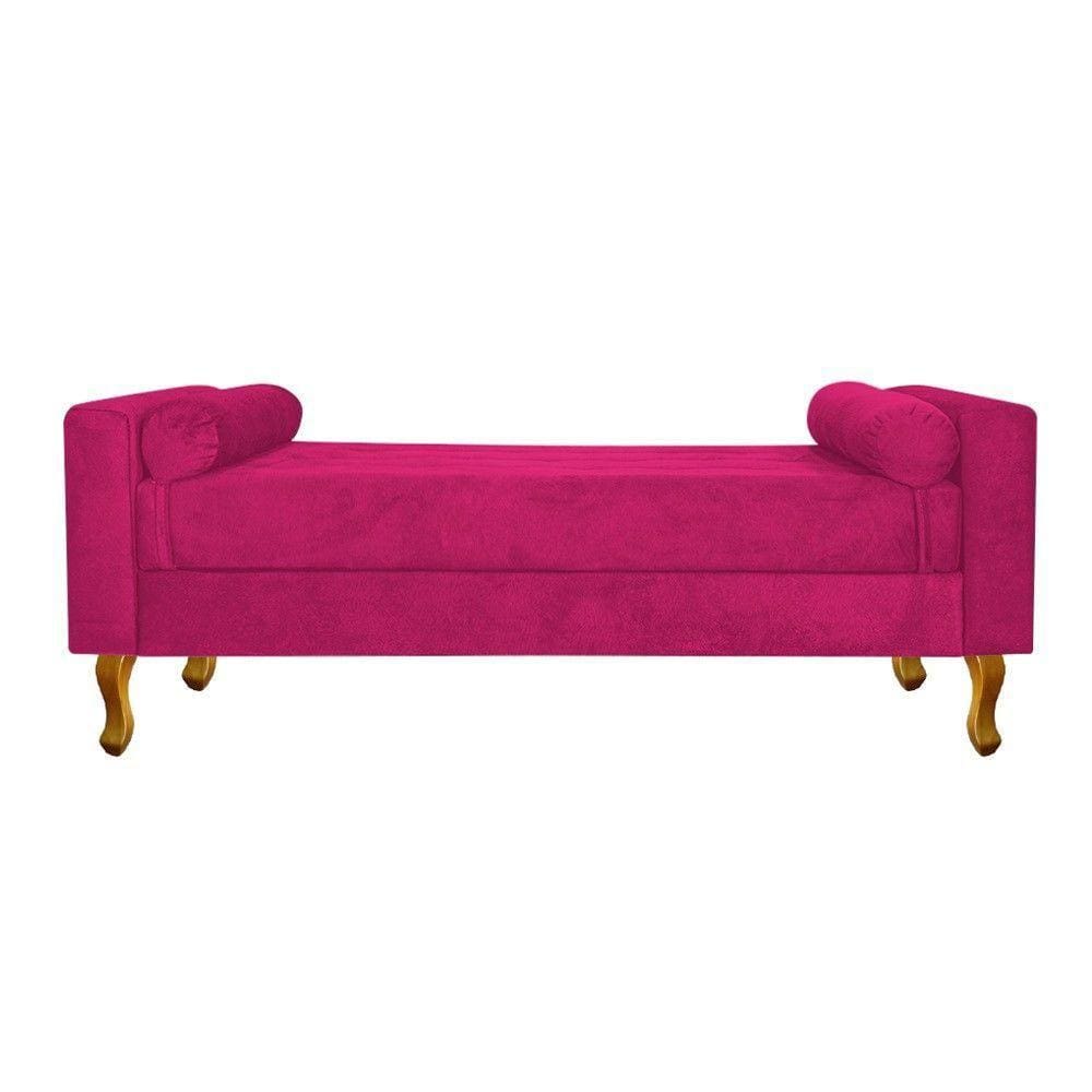 Recamier Félix Queen Size 160cm Suede Pink