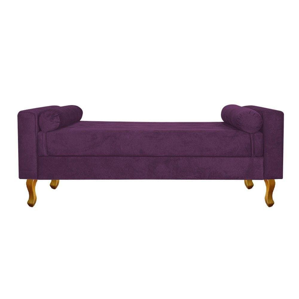 Recamier Félix Solteiro 100cm Suede Roxo