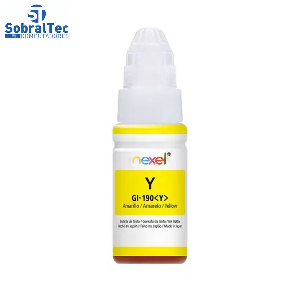 Refil De Tinta Canon Nexel Amarelo GL-190 70ML