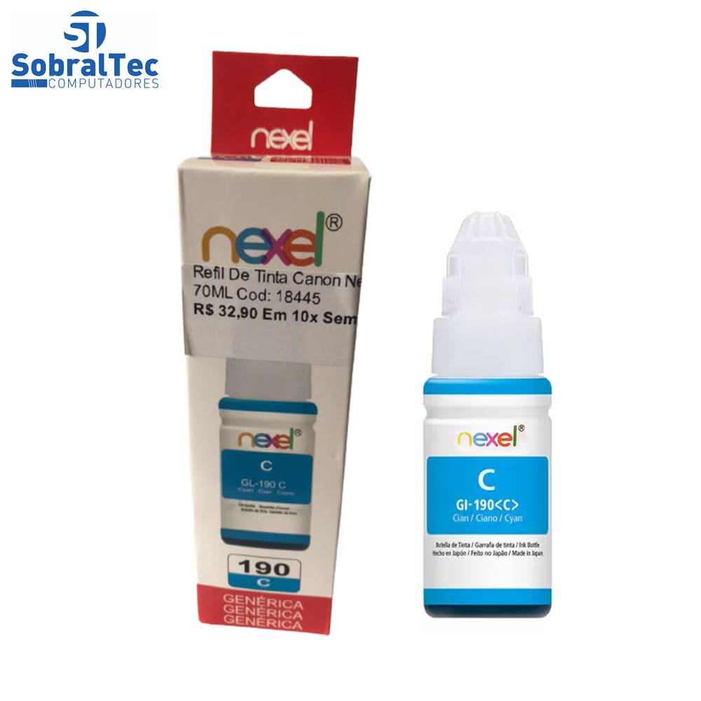 Refil De Tinta Canon Nexel Ciano GL-190 70ML