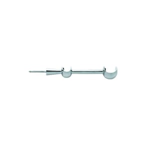 Suporte Cortina Duplo 19/28mm Ilhos Cromado Aluminio ( un )