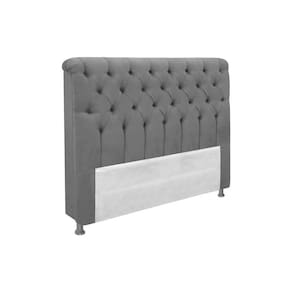Cabeceira de Cama Box Casal Simbal Imperatriz Casal Cinza