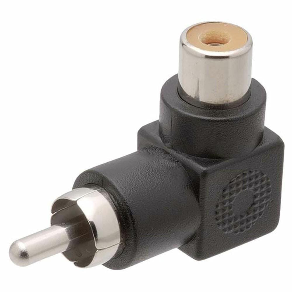 Adaptador Rca 90 Graus Ponta Gold Preto