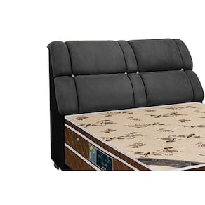 Cabeceira de Cama Box Casal Simbal Imperador Casal Cinza