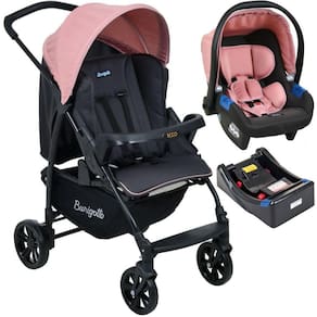 Carrinho de Bebe Burigotto Ecco Bebe Conforto Base CZ Rosa