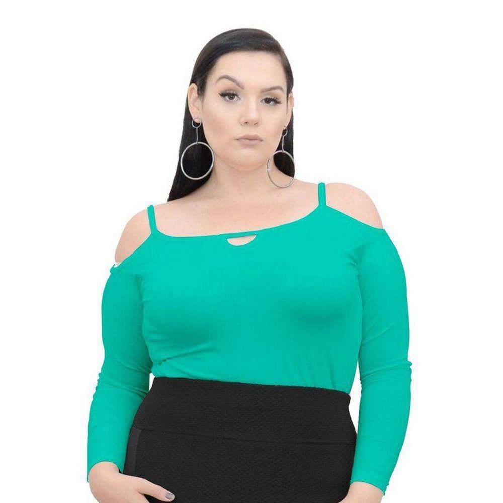 Blusa Manga Longa Com Alça Fina