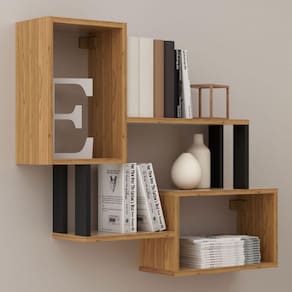 Prateleira Industrial 2 Prateleiras 100% Mdf Freijó/preto Fosco F25 - Pradel