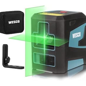 Nível Laser Linha Cruzada Verde Ws8915K Wesco C/Suporte