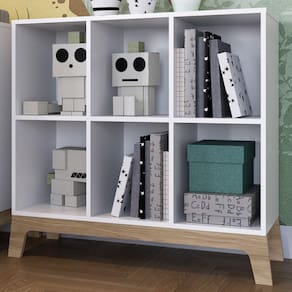 Cômoda Infantil 6 Nichos Branco – Completa Móveis