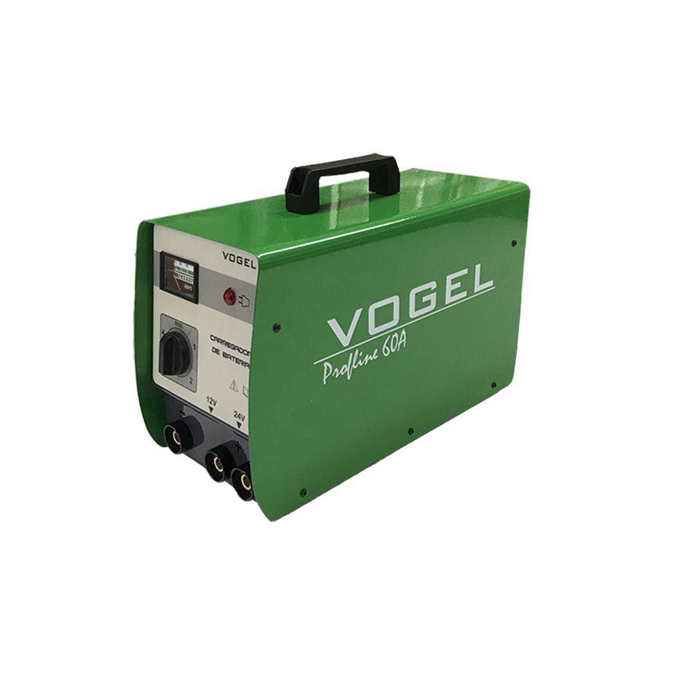 Carregador de Bateria e Auxiliar de Partida Carga Rápida e Lenta 12/24V 60A Vogel 220V
