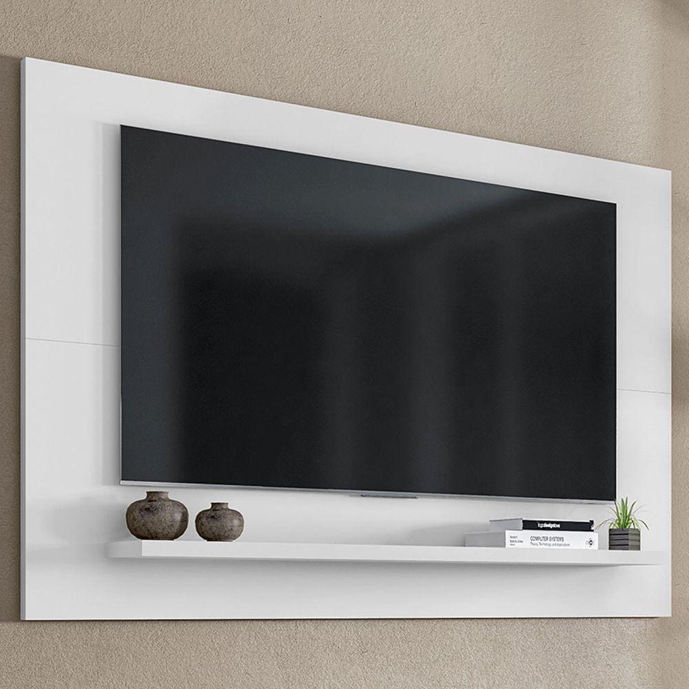 Painel Para Tv Até 60 Polegadas Safira 1 Prateleira Branco - Casa D