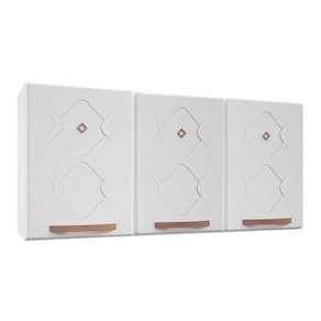 Armário Aéreo Cozinha Em Aço Mirage New 3 Portas Branco - Telasul