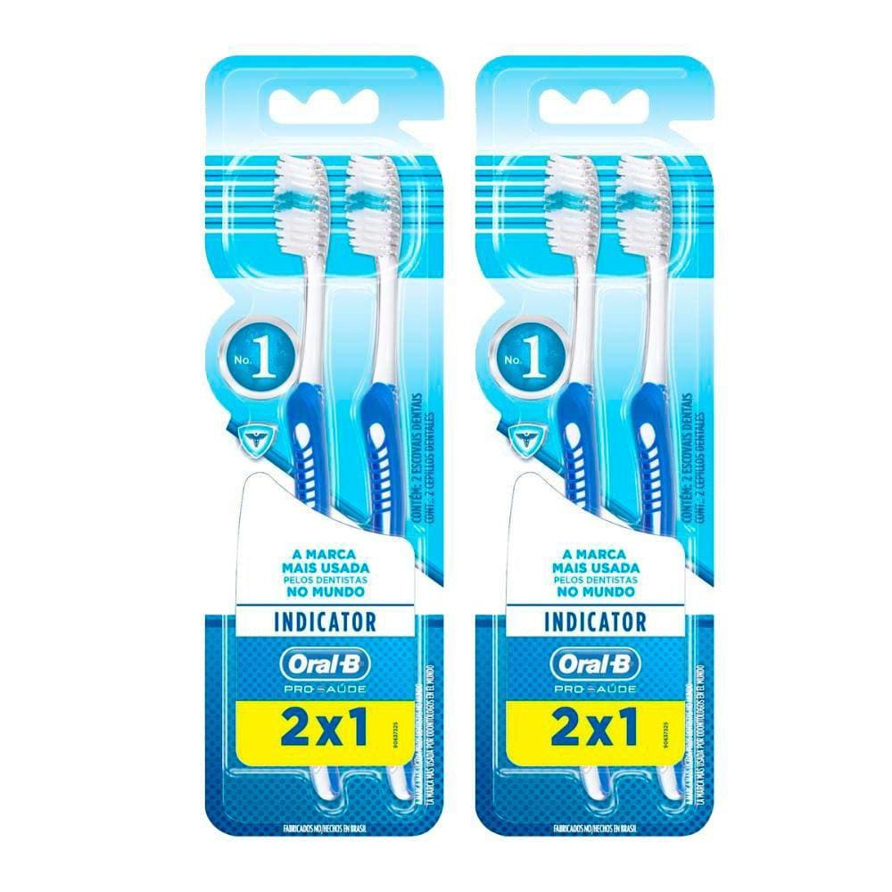 Kit 2 Escova Dental Oral-b Indicator Plus 40 Leve 2 E Pague 1