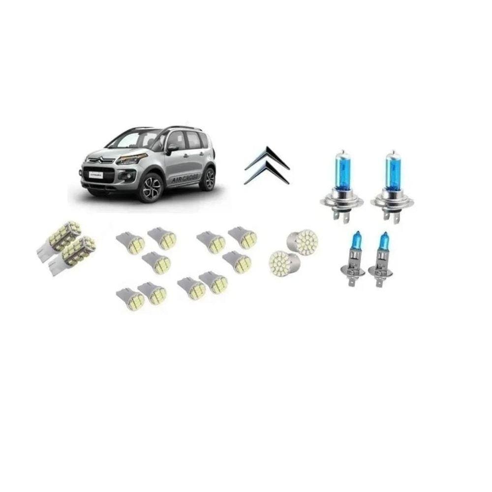Kit Lâmpada Led Citroen Aircross Pingo Smd Super Branca
