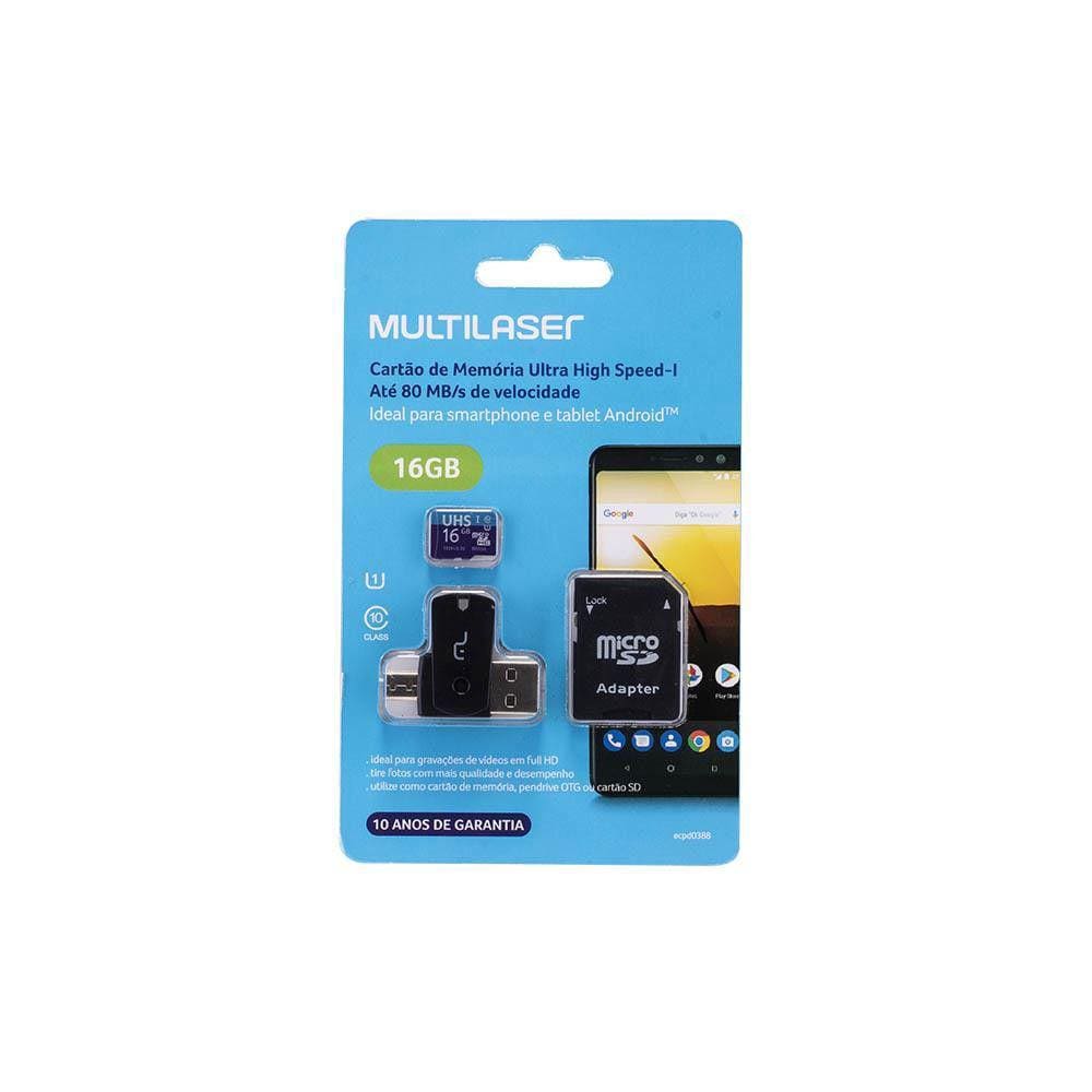 4x1 Adapt Usb Dual Dv+sd+cart U1 C10 16gb - Mc150