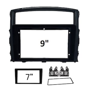 Moldura 9" e 7" Mitsubishi Pajero Full 10/20 - Preta