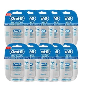 Kit 10 Fio Dental Oral-b Pro Saúde 25m