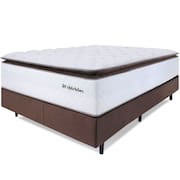 Cama Box Colchão com Molas Ensacadas Queen Alto Premium Sleep Marrom 158x198cm BF Colchões