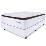 Cama Box com Colchão Casal Molas Ensacadas Alto 138x188cm Premium Sleep Branco BF Colchões