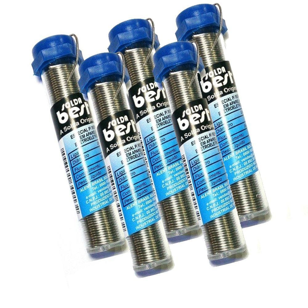 5 Tubos de Solda best  60x40 25g 183-M 10