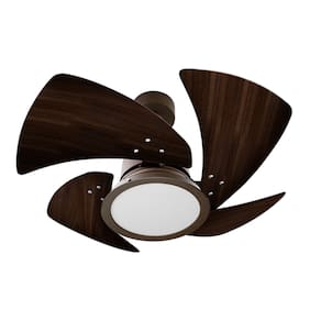 Ventilador De Teto Venti-Delta Tornado Led 4 Pás Marrom 3000K Luz Amarela 110V
