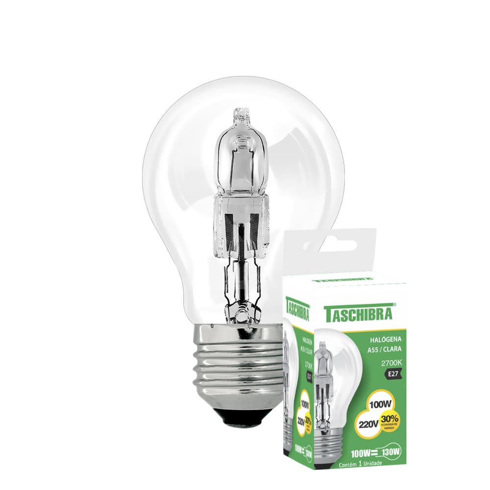 Lâmpada Halógena Taschibra A55 100W E27 2700K 220V