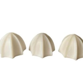 Kit 3 Castanhas Laranja Extrator Suco Meia Lua 1,2 X 1,1 Cm