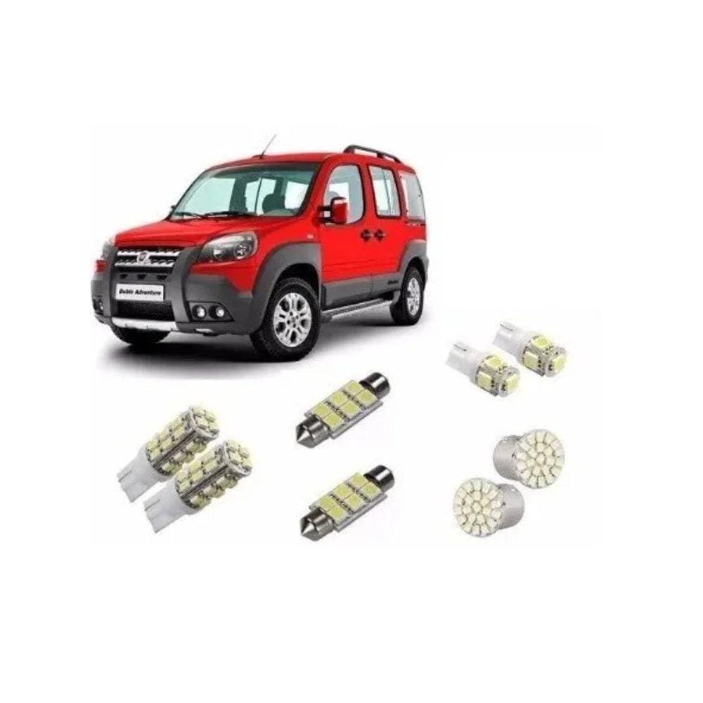Kit 8 Lâmpadas Led Smd Pingo Teto Placa Re Doblo Adventure