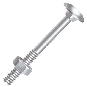 Parafuso Ciser Frances Zincado com Porca 5/16X1.1/2 - Embalagem com 200 Unidades