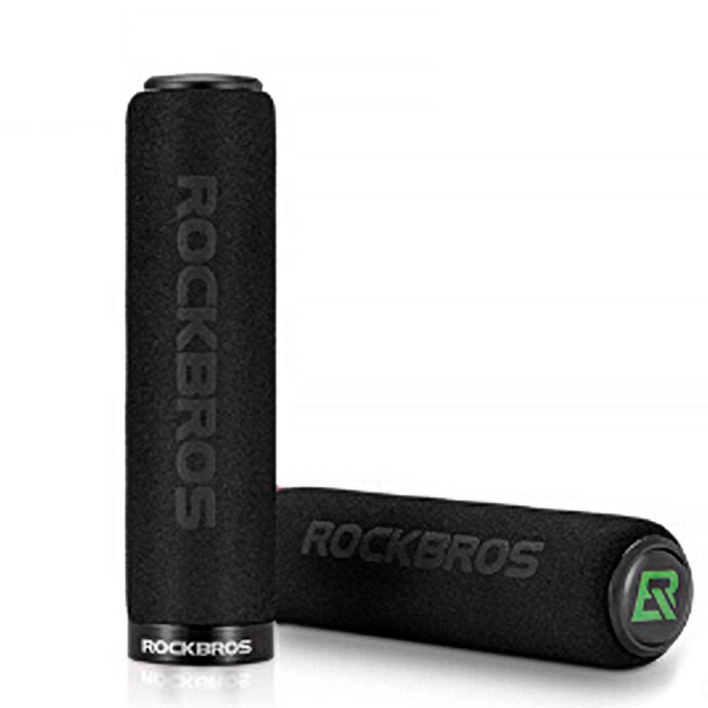 Manopla Punhos de esponja para ciclismo MTB, anti-derrapante e anti-impacto BT1001BKBK - Preto - ROCKBROS