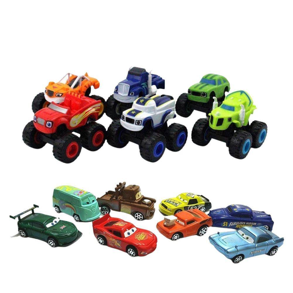 Blaze Monster Machines Kit Com 6 Carrinhos Fricção