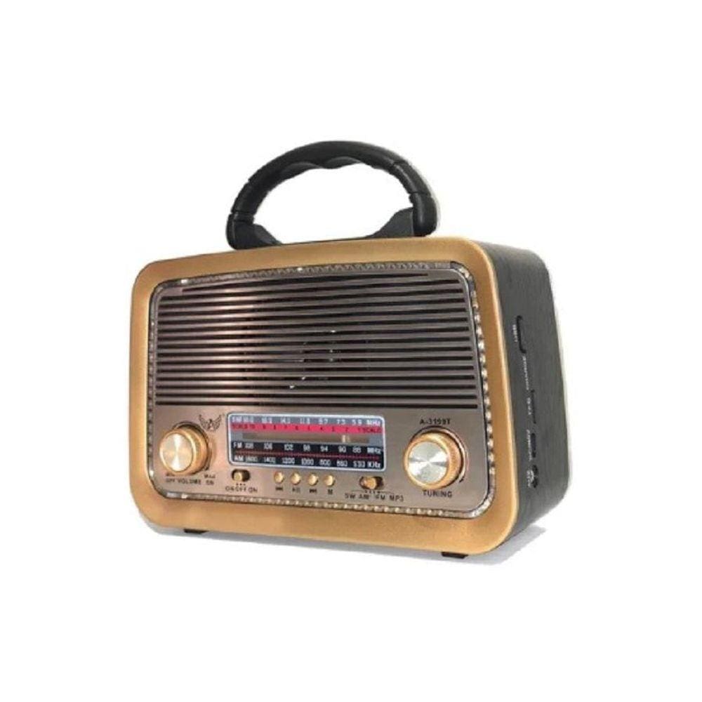 Rádio Retro Vintage Am Fm Sw Usb Mp3 Bluetooth - Bivolt