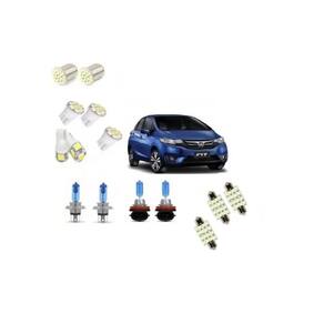 Kit Lâmpadas Honda Fit 04/17 Super Branca + Led Farol/Milha
