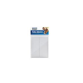 Feltro adesivo retangular branco 127x51mm com 2 unidades - TEKBOND (23951012700)
