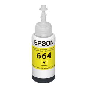 Refil de Tinta Epson 664 Amarelo T664420 AL - Rende até 6.500 Paginas Para Ecotank L110 / á L395 / L495