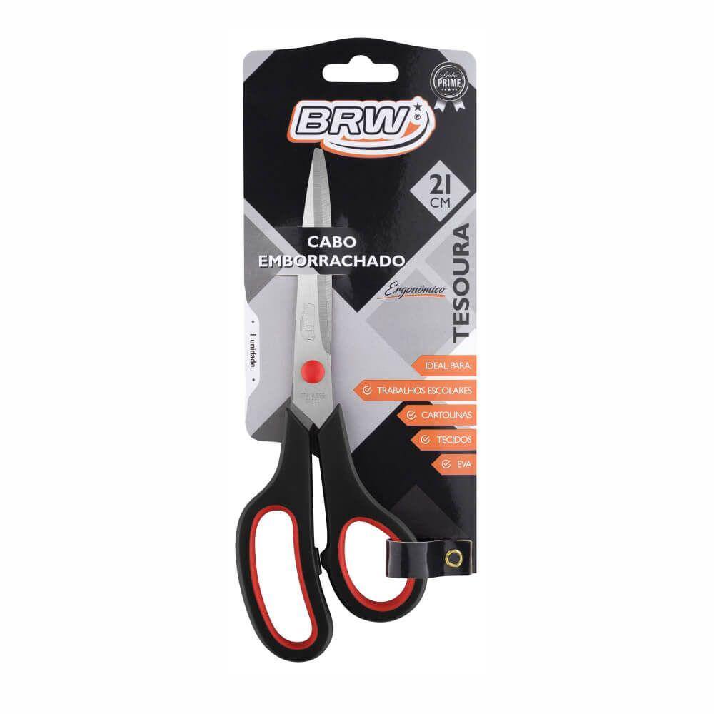 Tesoura Multiuso Em Aço Cabo Preto 21cm Te2101 Brw 01un