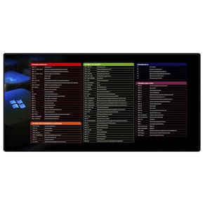 Mouse Pad Speed Atalhos Do Windows Extra Grande 700X350X3Mm