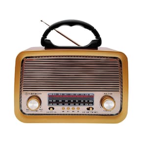 Rádio Retrô Recarregável Bluetooth Portátil Am Fm