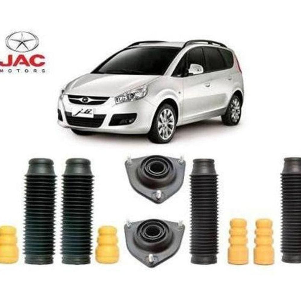 4 Kit Coxim Batente Dianteiro Traseiro Jac J6 2011 2012 2013 2014 2015