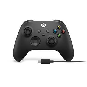 Controle Sem Fio Xbox Series X|S E Cabo Usb-C Carbon Black