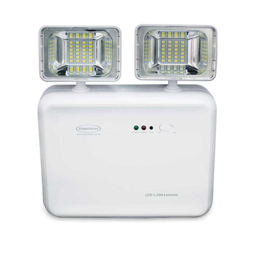 Kit 10 Luminarias Emerg Segurimax Led 2 Farois 1200 Lumens