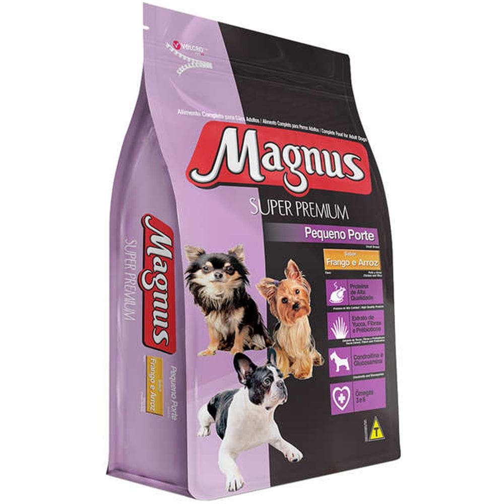 Racao Caes Adt Raça Peq Frang/Arroz Magnus Super Prem 10,1Kg