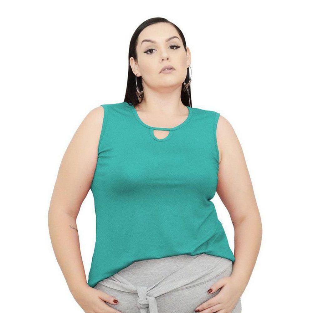 Blusa Regata Com Decote Gota