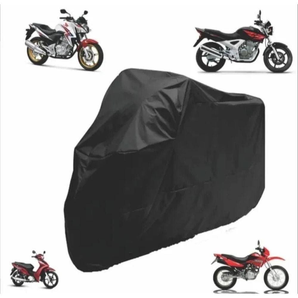 capa de cobrir moto 100% forrada e impermeável proteção sol e chuva