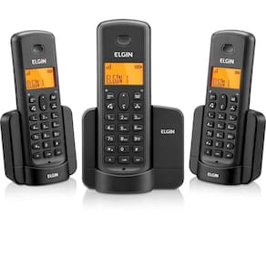 Telefone Sem Fio Elgin Com Identificador + 2 Ramais Tsf 8003